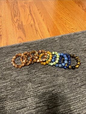 Private listing for Kelly —- Colorful Beaded Stretch Bracelet Set